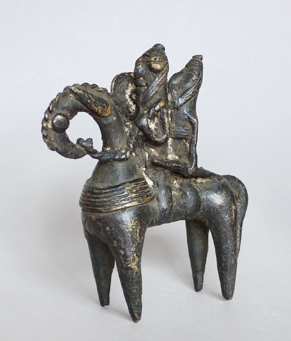 Sao Bronze Reiterfigur Tschad A