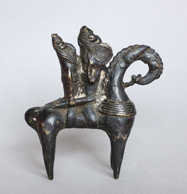 Sao Bronze Reiterfigur Tschad B