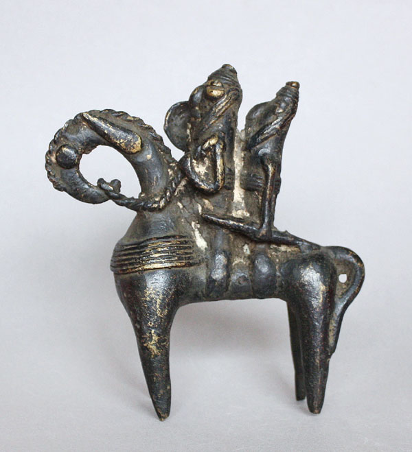 Sao Bronze Reiterfigur Tschad C